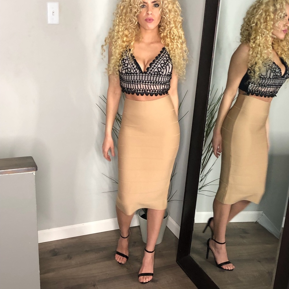 Triple threat bandage skirt
